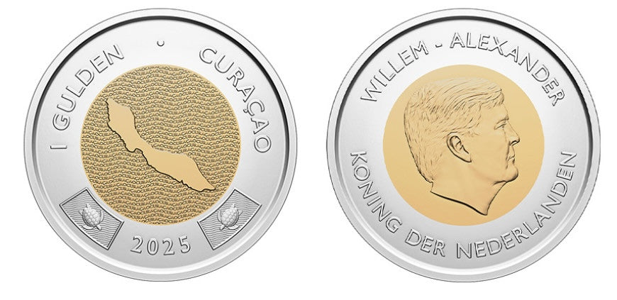 Curacao 1 Gulden 2025 UNC—XCG Caribbean Guilder—King Willem-Alexander