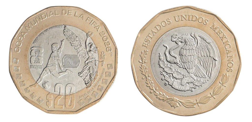 Mexico World Cup Set 3 x 20 Pesos 2026 UNC—All 3 Cities—Mexico City—Guadalajara—Monterrey