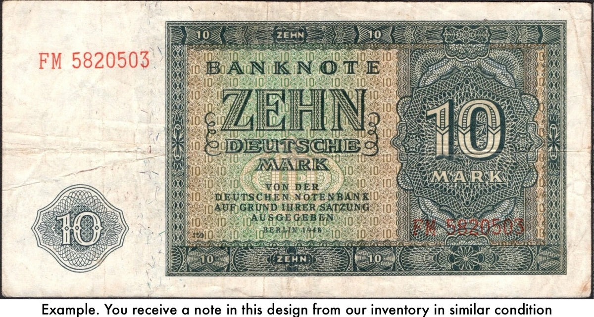 East Germany GDR DDR P-12—10 Mark—10 Deutsche Mark—1948 VF Very Fine