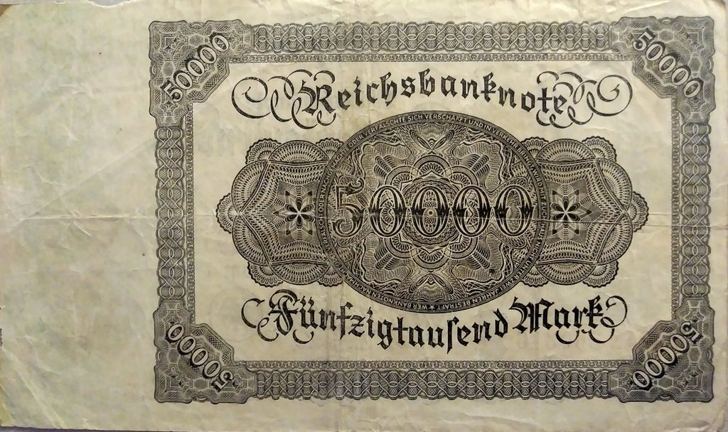 Germany P-79 50000 Marks 1922 VF (Very Fine)—Hyperinflation—Reichsbank