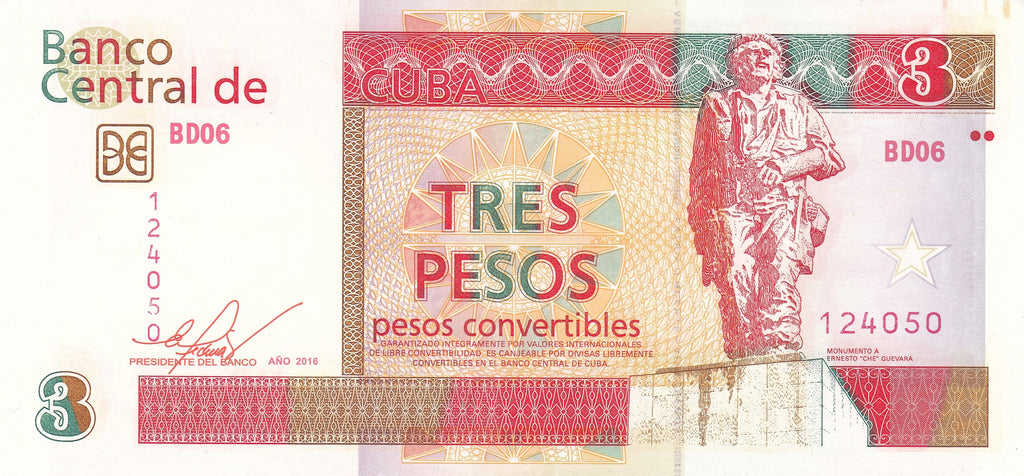 Caribbean || P-FX47 3 convertible pesos (CUC)—2nd Design—Che Guevara—Battle of Santa Clara