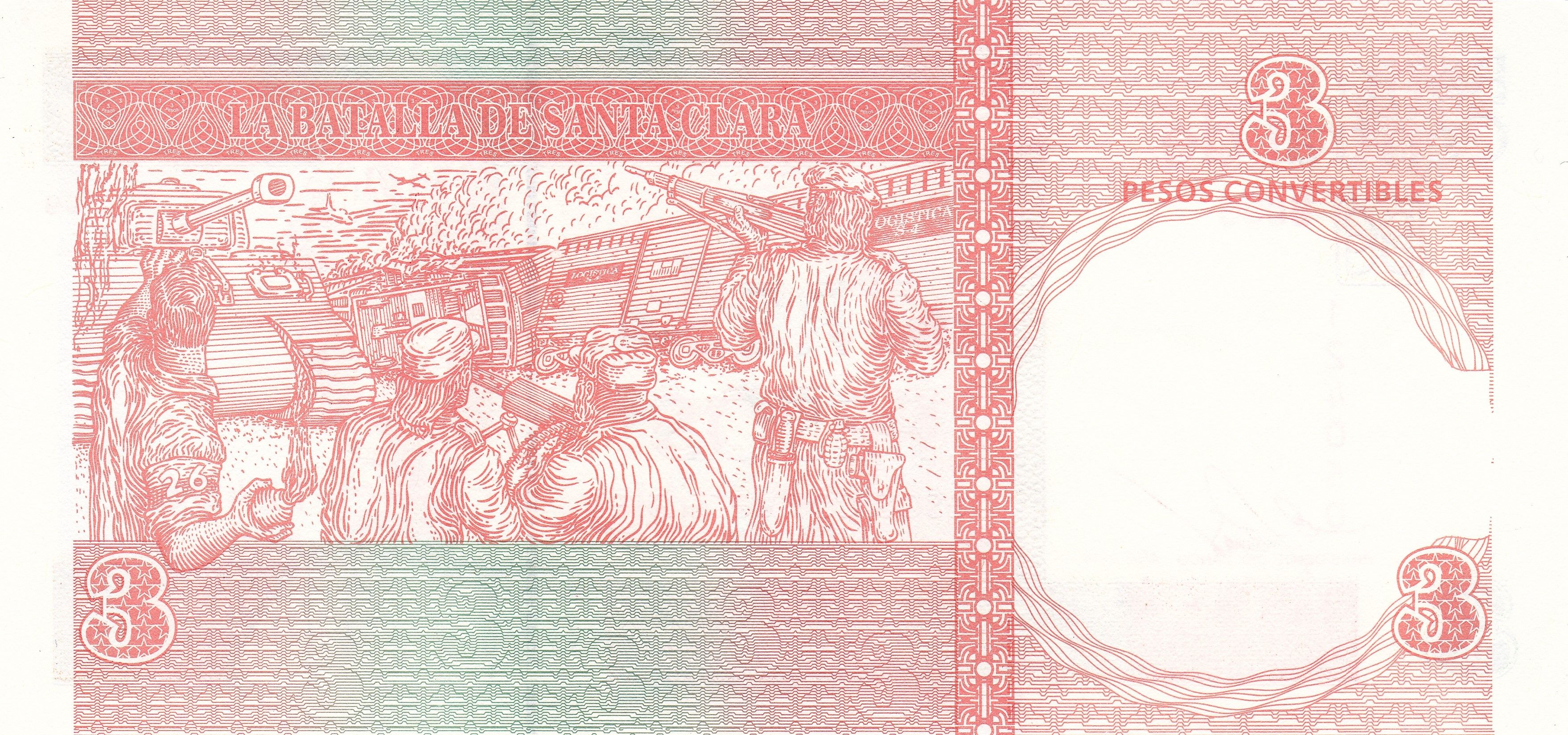 Caribbean || P-FX47 3 convertible pesos (CUC)—2nd Design—Che Guevara—Battle of Santa Clara