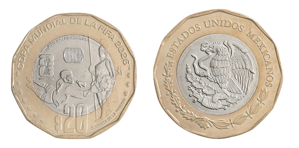 Mexico World Cup Set 3 x 20 Pesos 2026 UNC—All 3 Cities—Mexico City—Guadalajara—Monterrey