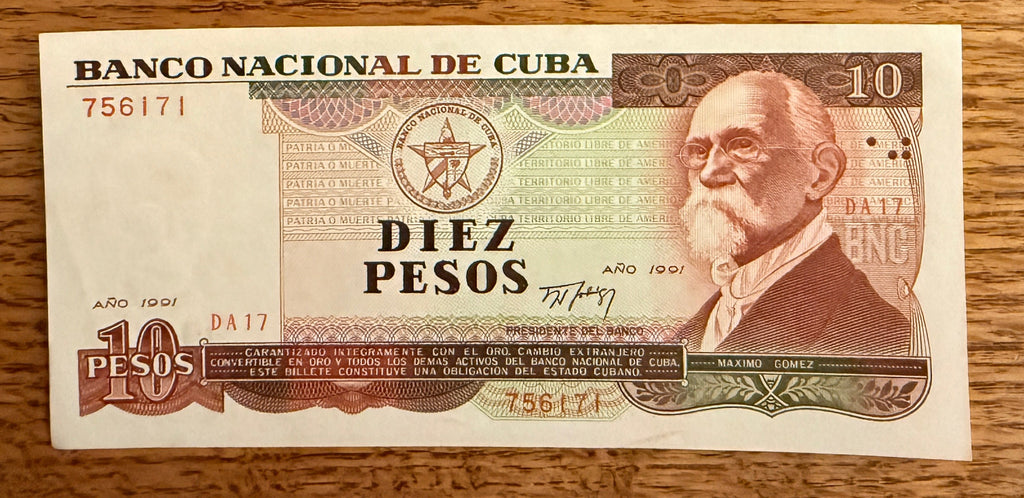 Caribbean P109 10 p 1991 VF Gómez purple