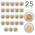 | 25 Pcs Lot Roll 25x Curacao 1 Gulden 2025 UNC NO Sint Maarten versions
