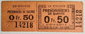France 50 centimes  XF—Prisoner of War money World War One 13th Auvergne tête-bêche pair