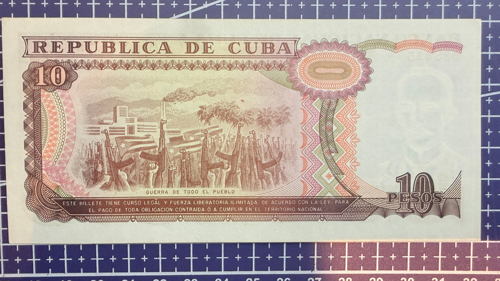 Caribbean P109 10 pesos 1991 UNC Gómez purple