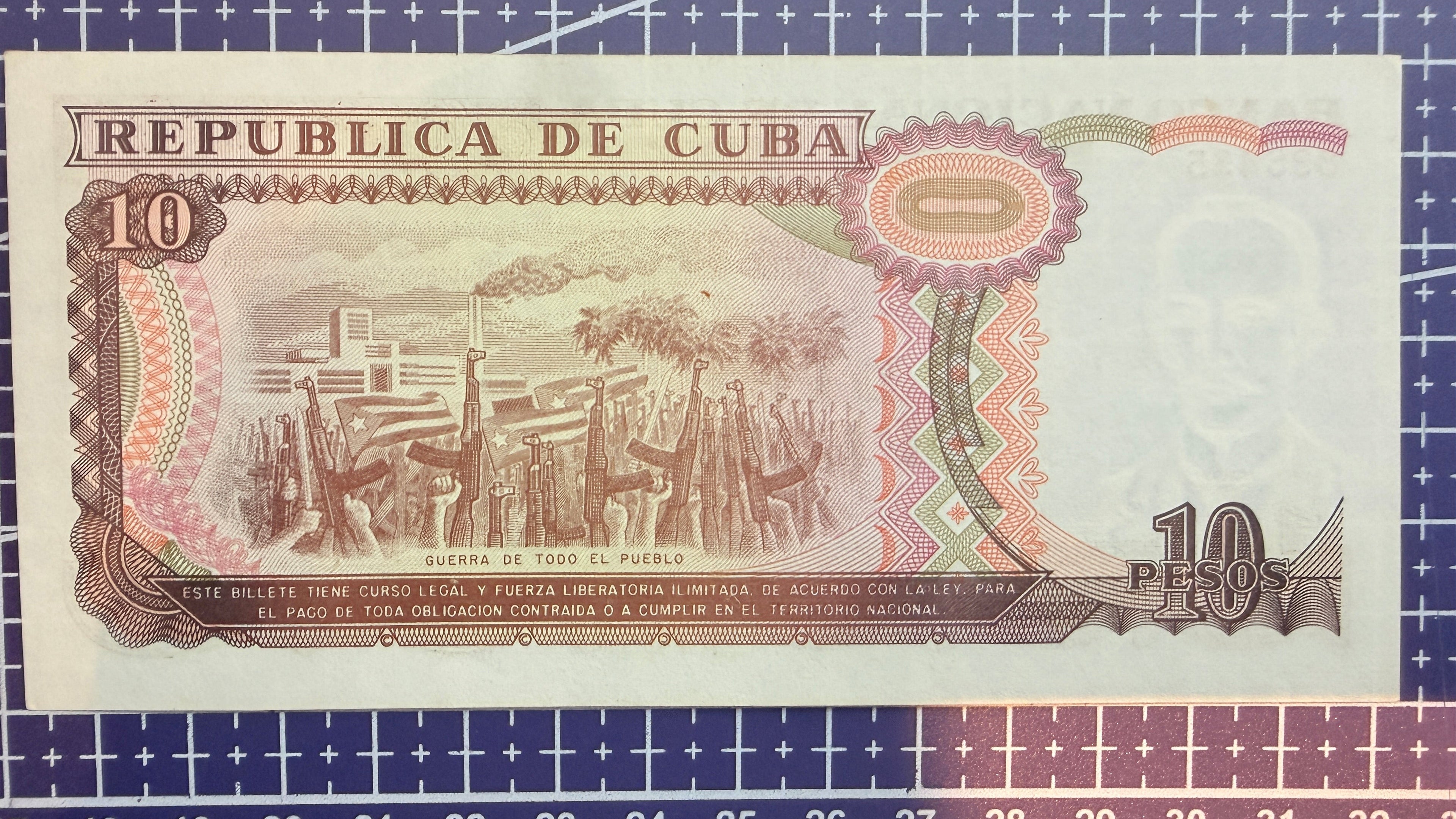 Caribbean P109 10 pesos 1991 UNC Gómez purple
