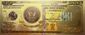US Military 24K Gold Foil "$100 Bill" #3—Navy #1: Seal—Independence Hall