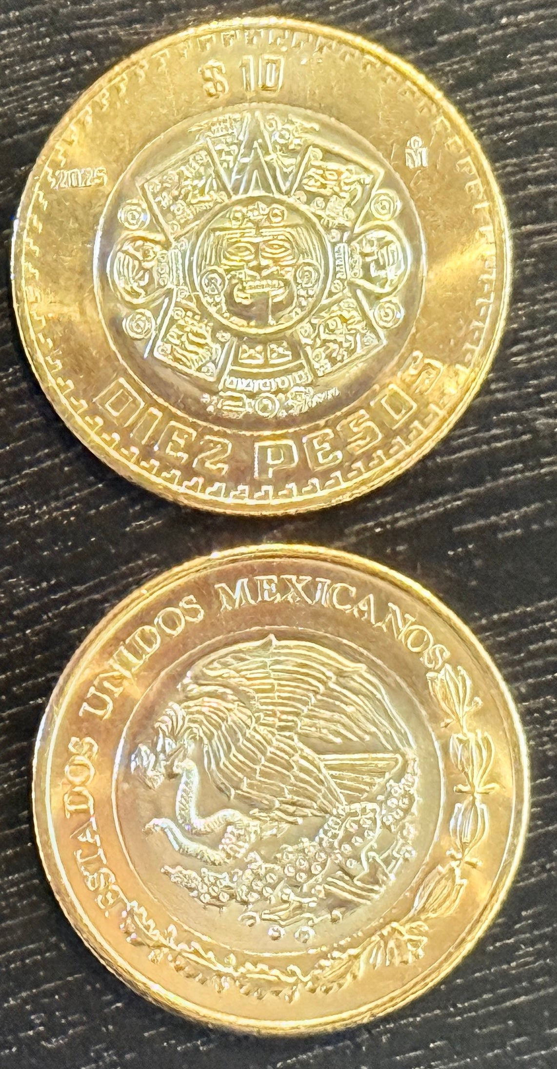 Mexico KM#616 10 Pesos Coin 2025 UNC