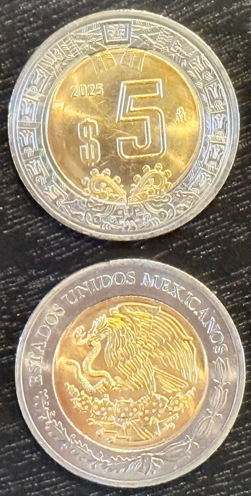 Mexico KM#605 5 Pesos Coin 2025 UNC