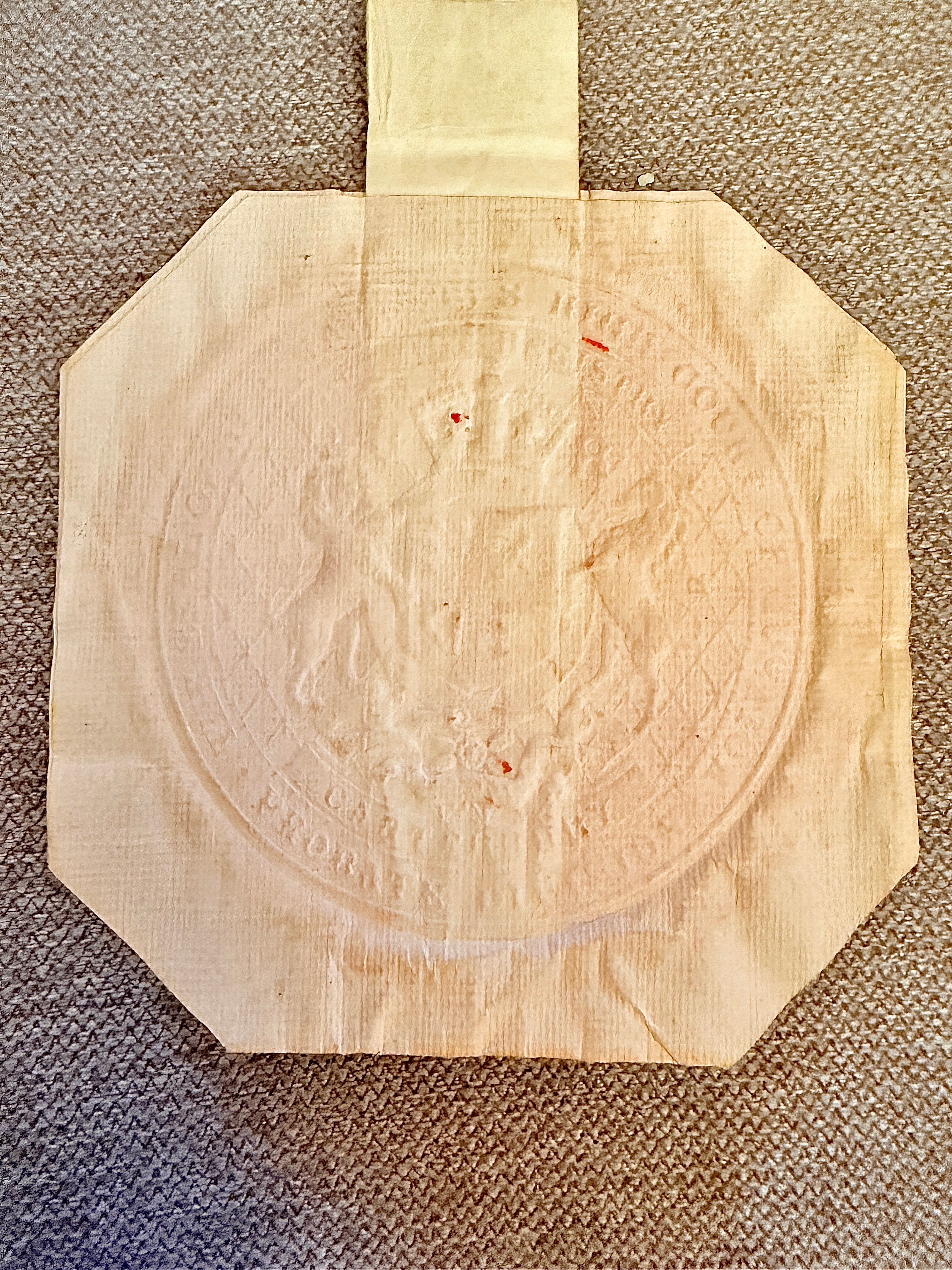Victorian Probate Division High Court Pendant Seal Vellum 1875-1884 Royal Arms