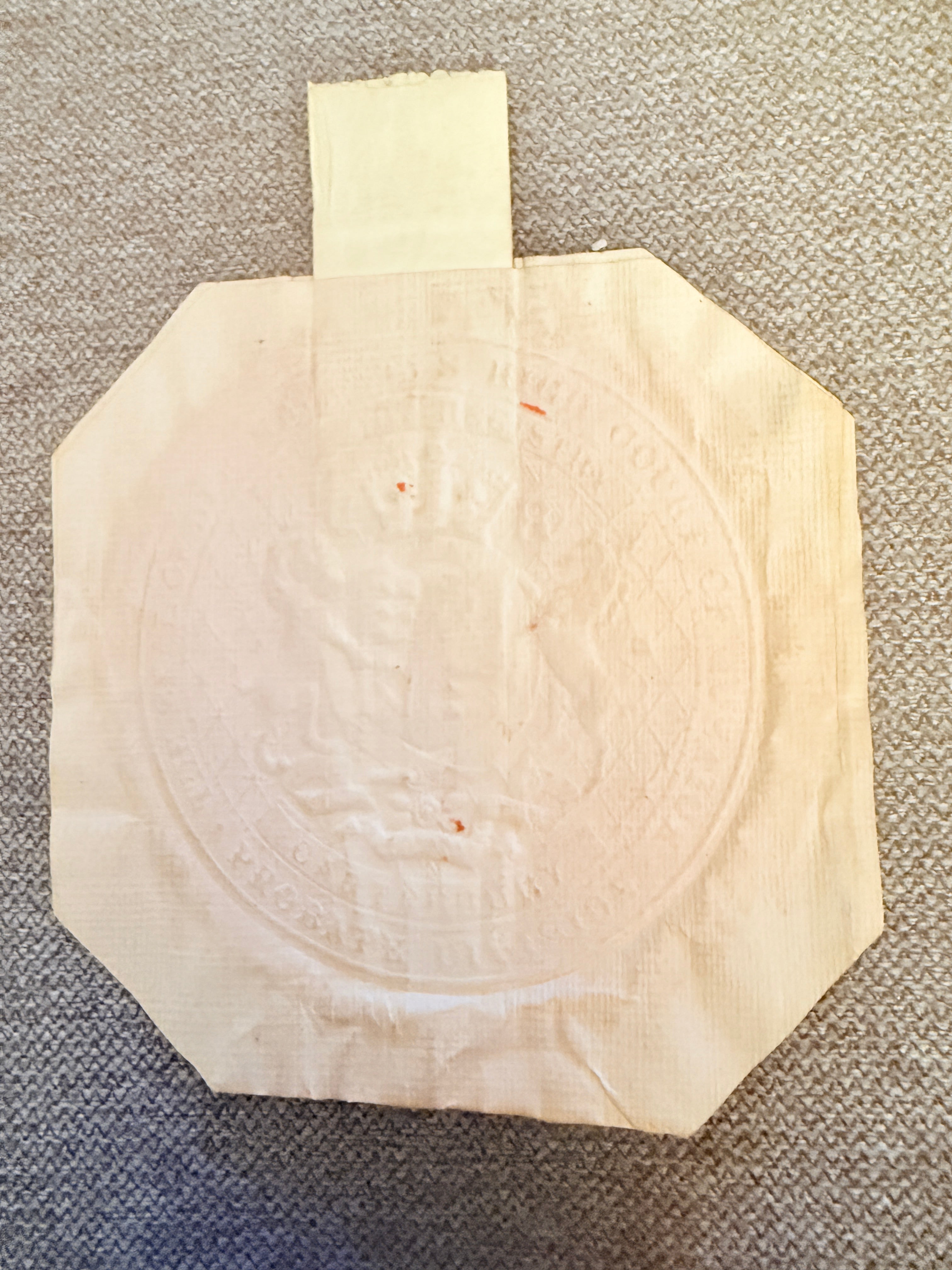 Victorian Probate Division High Court Pendant Seal Vellum 1875-1884 Royal Arms