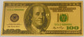 US Currency Souvenir Banknote-Style Gold Foil Bill "$100 Bill" Life Sized