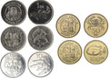 Iceland 5 piece Coin Set 1 5 10 50 100 Kronur KM#27a 28a 29.1a 31 35 XF
