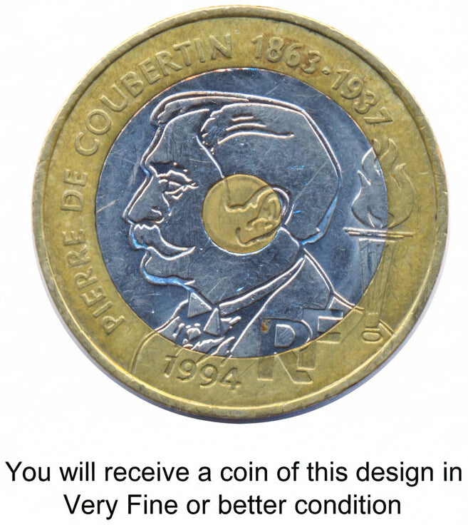 France KM#1036 20 Francs 1994 VF | Intl. Olympic Committee IOC