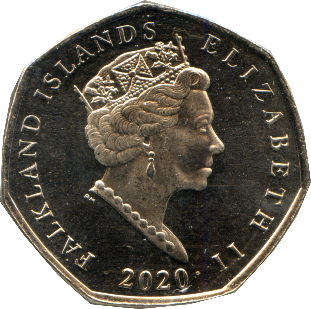 Falkland Islands KM#180.1 50 pence 2017-2021 UNC uncirculated| Penguin Rockhopper