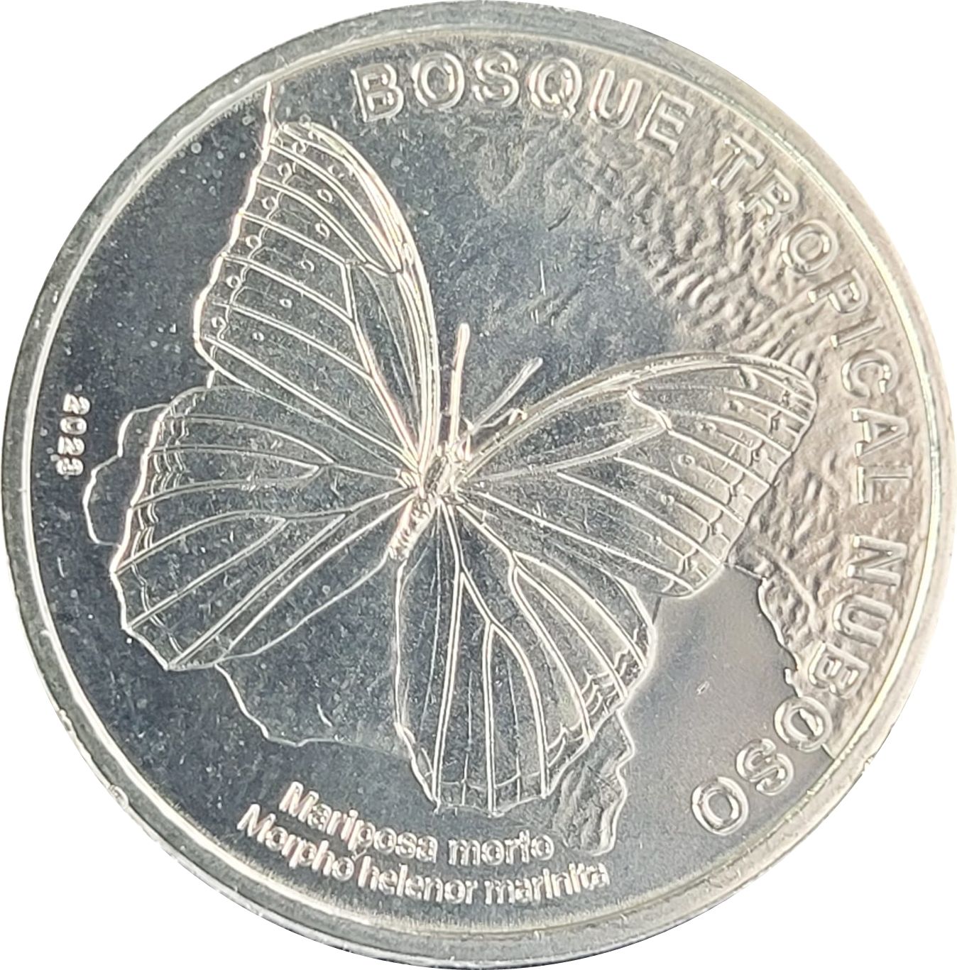 Costa Rica KM#249 & TBD 2 pc set Rain Forest Butterfly and Frog 2024 2025 UNC uncirculated