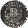 Iceland KM#27a 1 krona coin 1989-2011 UNC—Cod—Bergrisi the Giant, Guardian of Iceland!