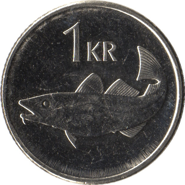 Iceland 5 piece Coin Set 1 5 10 50 100 Kronur KM#27a 28a 29.1a 31 35 XF