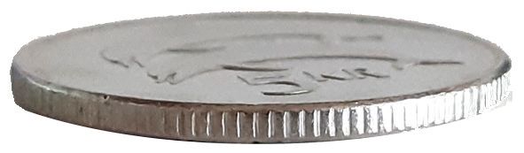 Iceland KM#28a 5 kronur coin 1996-2008 UNC—Dolphins—4 Mythical Guardians of Iceland