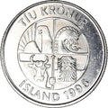 Iceland KM#29.1a 10 Kronur coin 1996-2008 UNC—Giant, Dragon, Eagle, Bull, Fish
