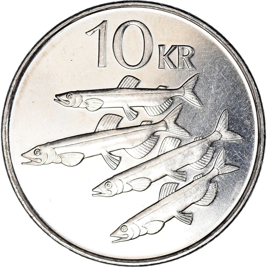 Iceland 5 piece Coin Set 1 5 10 50 100 Kronur KM#27a 28a 29.1a 31 35 XF