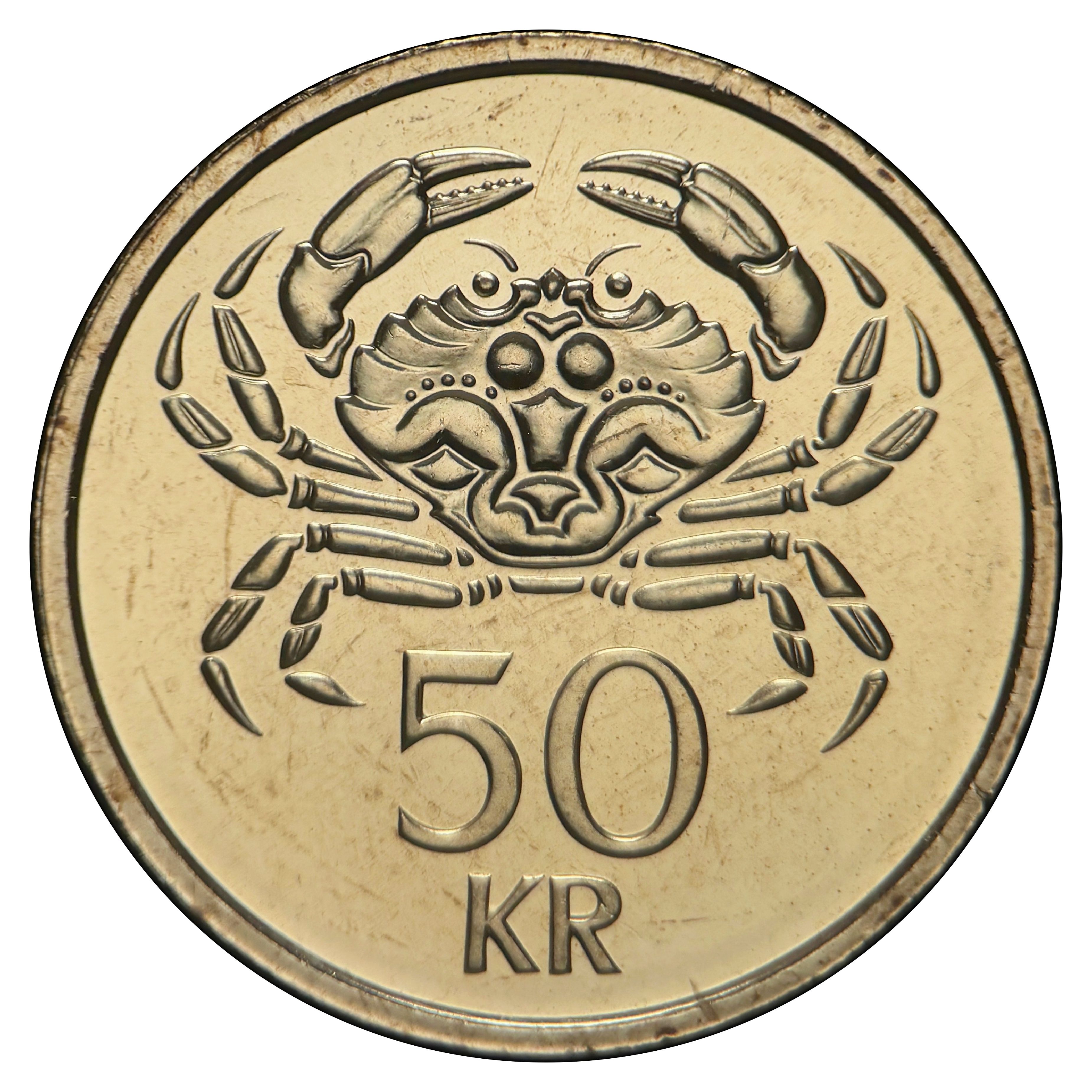 Iceland 5 piece Coin Set 1 5 10 50 100 Kronur KM#27a 28a 29.1a 31 35 XF