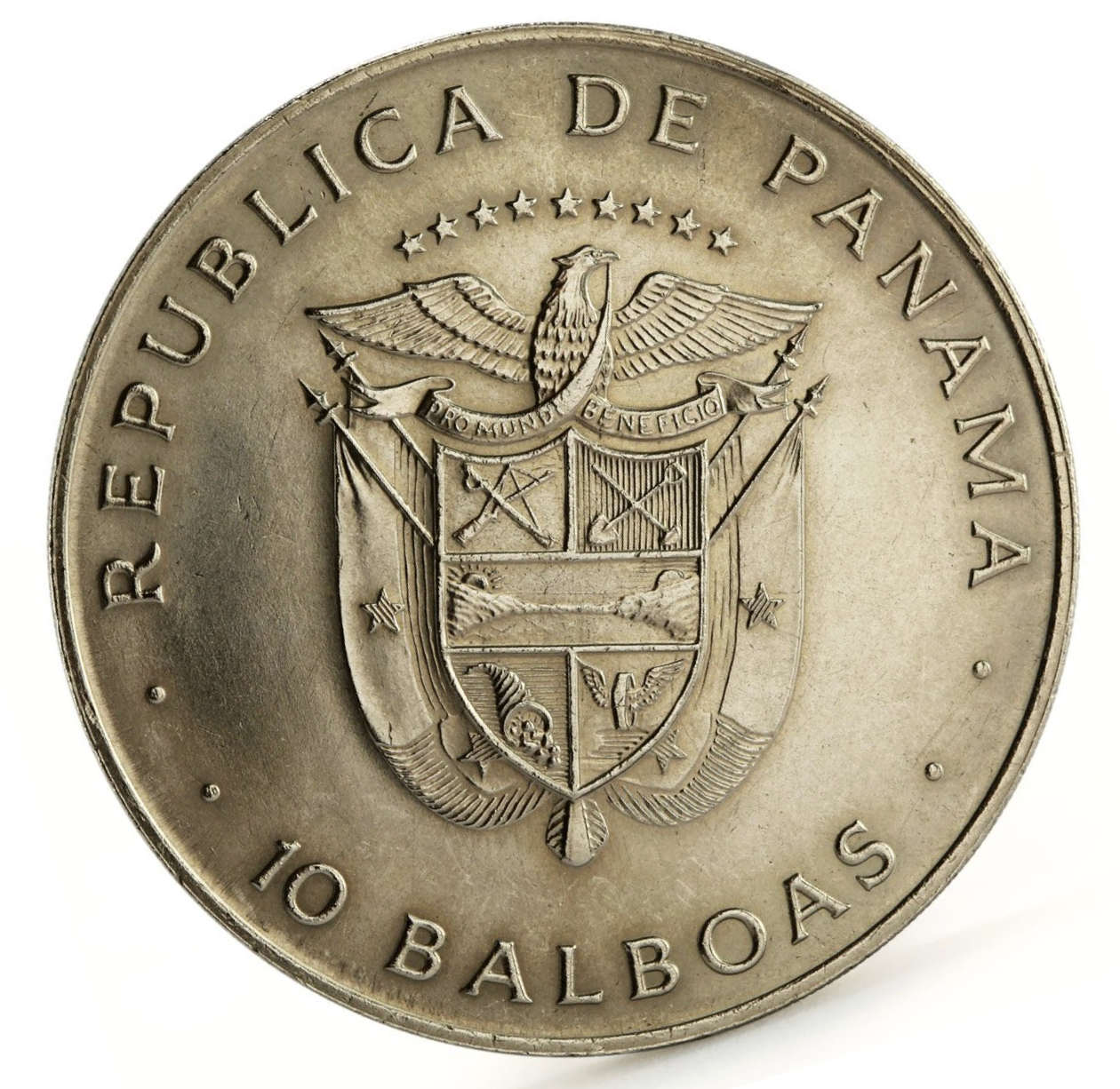 Panama KM#53a 10 balboas (=$10 USD) 1978 | Panama Canal commemorative | VF Very Fine or better