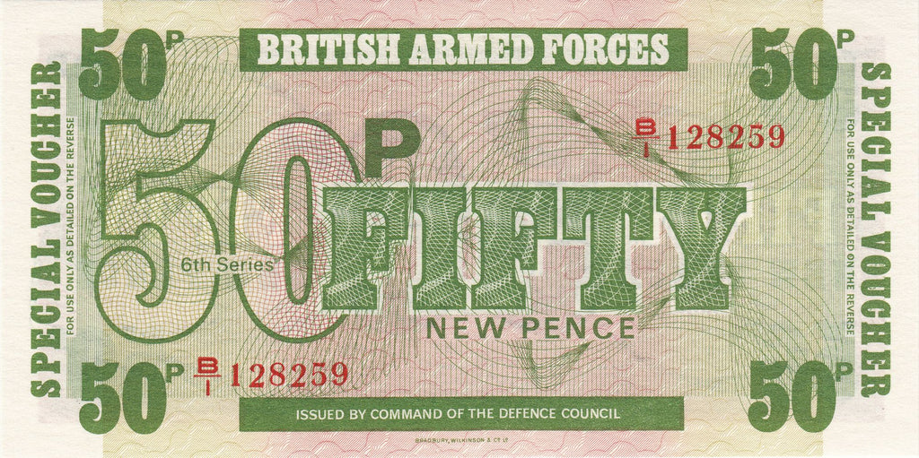 British Armed Forces P-M49 50 Pence 1972 6th Series UNC