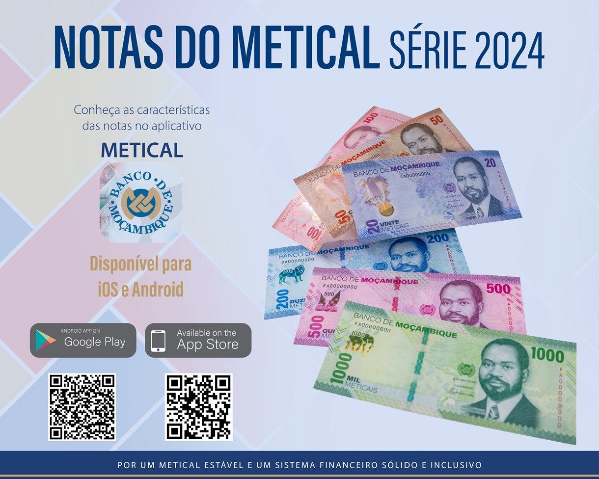 Mozambique P155 POLYMER 20 Meticais 2024 UNC—Duck Feather Gold & Nurse-Guerrilla