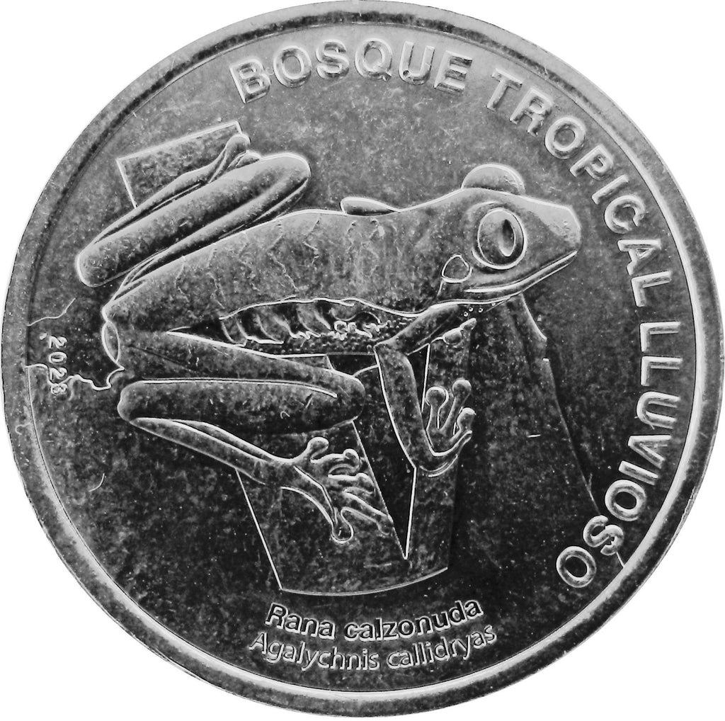 Costa Rica KM#249 & TBD 2 pc set Rain Forest Butterfly and Frog 2024 2025 UNC uncirculated