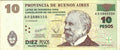 Argentina P-S2313 Buenos Aires 10 Pesos 2001-2 VF  Emergency Money—Dardo Rocha