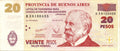 Argentina  P-S2314 Buenos Aires 20 Pesos 2001-2 VF  Emergency Money—Dardo Rocha