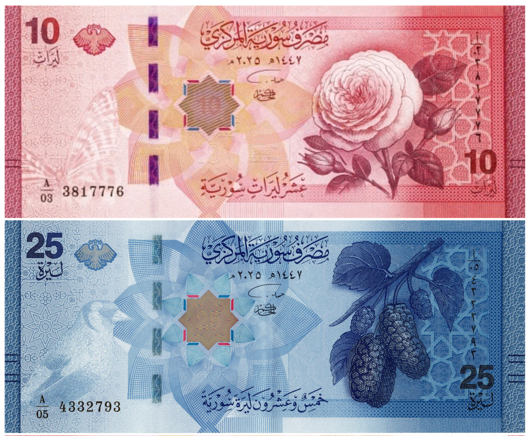 Middle East NW Set 2 pcs—P119 & P120—10 & 25 Pounds (New Pounds)—UNC