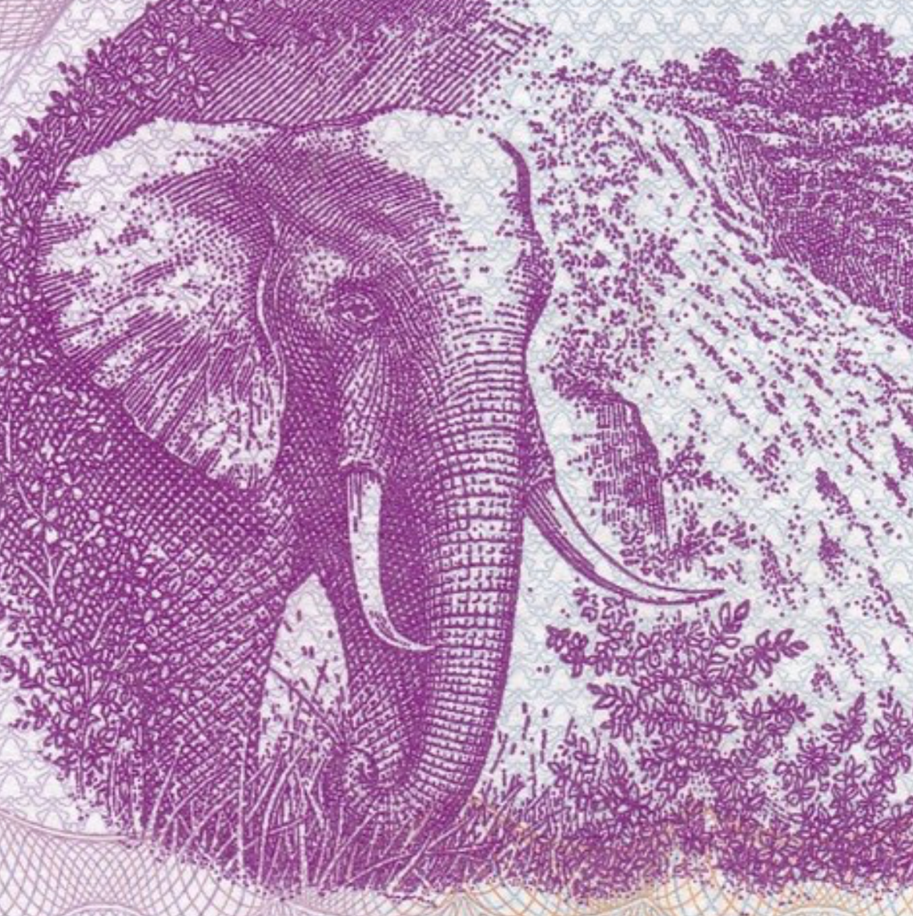 Zimbabwe P-52 750000 Dollars 2007 VF Elephant—Bearer Cheque—Purple