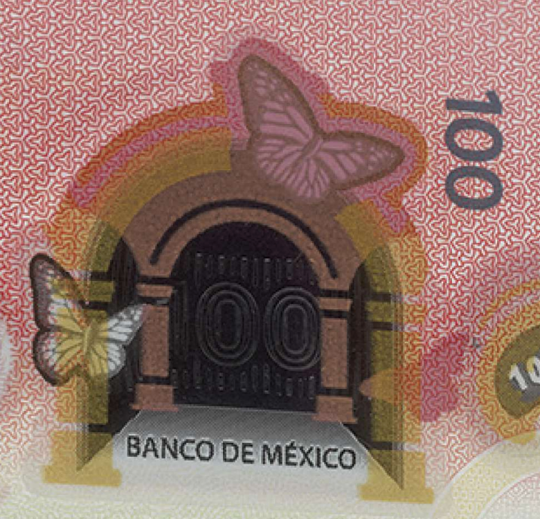 Mexico P139—2025 Commemorative of P134—100 Pesos 2024.06.27 UNC B724 W139 JEHC/IMP Butterflies