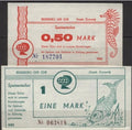 East Germany GDR DDR—Speisentalon—Hotel voucher Zinnowitz Set 0.50+1 Mark