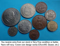 UK 8 pc Coin Set VF Shilling—Crown—Half Crown—Florin—Penny—Threepence—Halfpenny—Farthing
