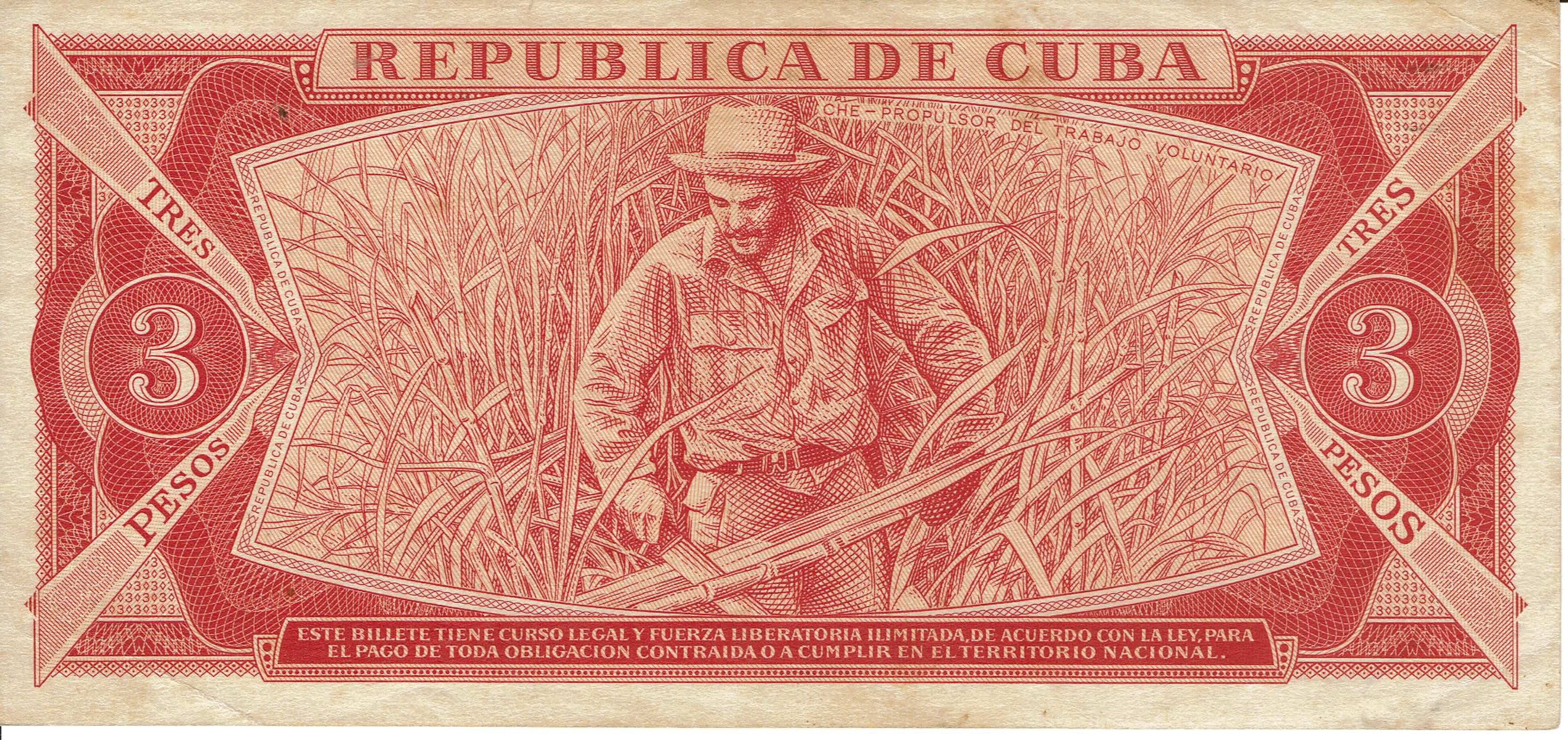 Caribbean P107a 3 pesos 1983 VF Ver Fine see images | Сhε Gυεναrα