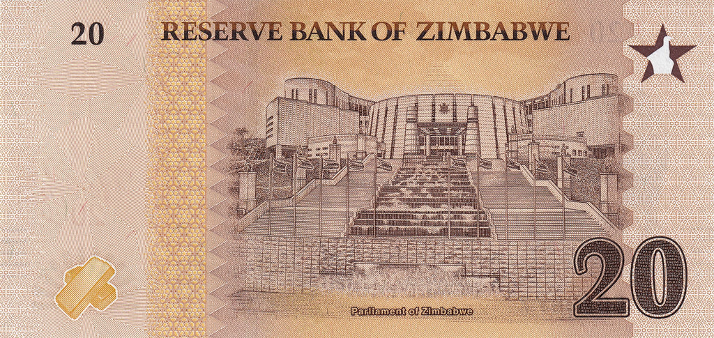 Zimbabwe P-116 20 ZiG 2026 UNC—Elephant—Zimbabwe Gold Currency