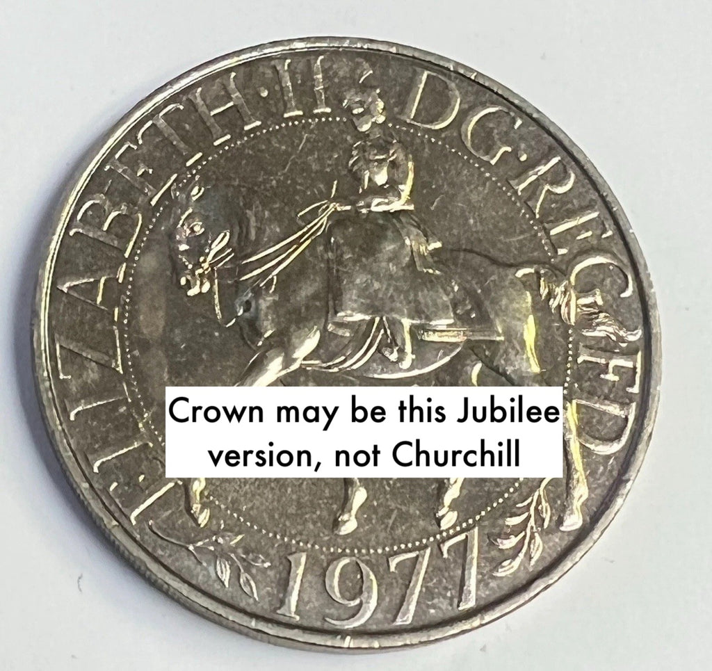 UK 8 pc Coin Set VF Shilling—Crown—Half Crown—Florin—Penny—Threepence—Halfpenny—Farthing