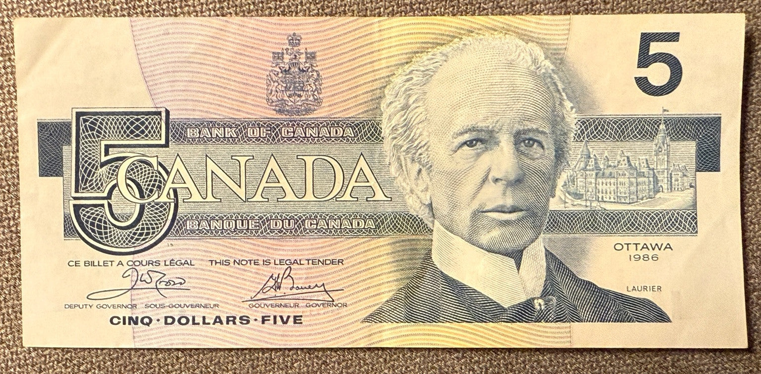 Canada 5 Dollars P-95a 1986 XF0